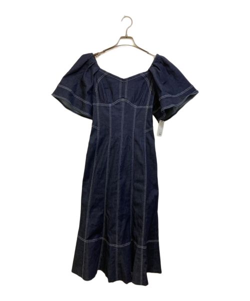 HER LIP TO（ハーリップトゥ）HER LIP TO (ハーリップトゥ) Volume Sleeve Day Dress インディゴ サイズ:Mの古着・服飾アイテム