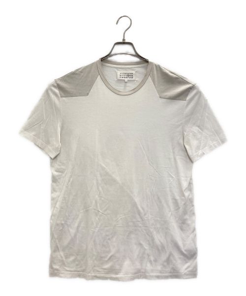 Maison Margiela（メゾンマルジェラ）Maison Margiela (メゾンマルジェラ) 切替Tシャツ ホワイト×ベージュ サイズ:48の古着・服飾アイテム