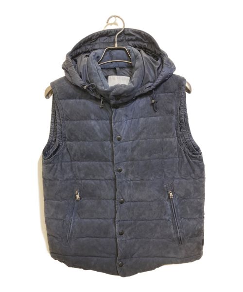 MONCLER（モンクレール）MONCLER (モンクレール) CHAMOIS GILET ダウンベスト ネイビー サイズ:3の古着・服飾アイテム