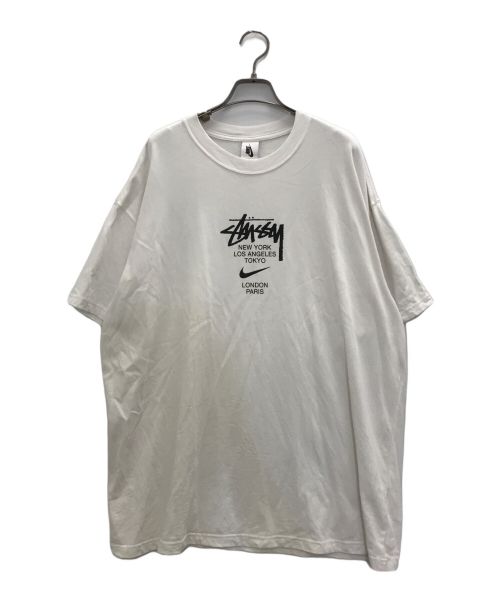 NIKE（ナイキ）NIKE (ナイキ) stussy (ステューシー) コラボロゴプリントTEE ホワイト サイズ:XLの古着・服飾アイテム