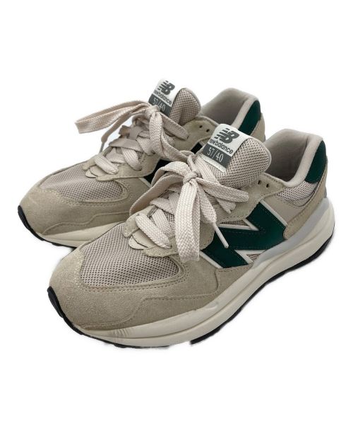 NEW BALANCE（ニューバランス）NEW BALANCE (ニューバランス) ローカットスニーカー グリーン×アイボリー サイズ:25cmの古着・服飾アイテム