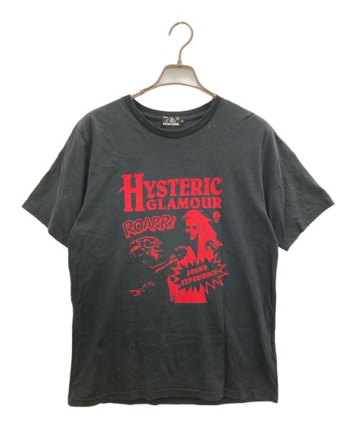 Hysteric Glamour（ヒステリックグラマー）Hysteric Glamour (ヒステリックグラマー) プリントTシャツ ブラック サイズ:Mの古着・服飾アイテム