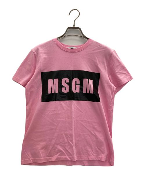 MSGM（エムエスジーエム）MSGM (エムエスジーエム) ロゴプリントTシャツ ピンク サイズ:Sの古着・服飾アイテム