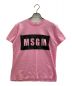 MSGM（エムエスジーエム）の古着「ロゴプリントTシャツ」｜ピンク