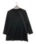 GROUND Y（グラウンドワイ）の古着「COTTON JERSEY ZIPPER DETAIL LONG SLEEVE T-SHIRT」｜ブラック