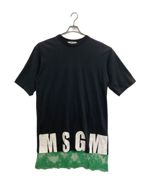 MSGM（エムエスジーエム）MSGM (エムエスジーエム) ワンピース ブラック×グリーン サイズ:Ｍの古着・服飾アイテム