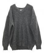 hauntハウント）の古着「MOHAIR V NECK KNIT」｜グレー