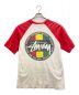 stussy (ステューシー) 00's USA製ラグランTシャツ レッド×ホワイト サイズ:M：10000円