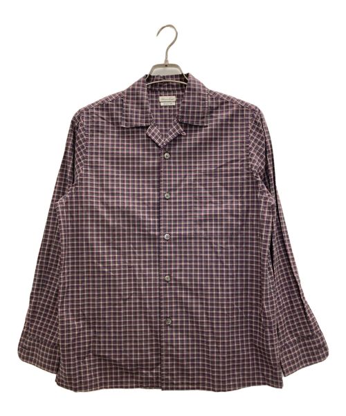 STEVEN ALAN（スティーブンアラン）STEVEN ALAN (スティーブンアラン) MINI TARTAN CHECK OPEN COLLAR SHIRT レッド×ネイビー サイズ:Sの古着・服飾アイテム