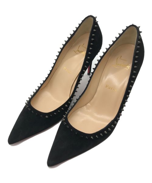 Christian Louboutin（クリスチャン・ルブタン）Christian Louboutin (クリスチャン・ルブタン) スタッズスウェードパンプス ブラック サイズ:36の古着・服飾アイテム