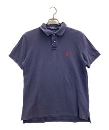 POLO RALPH LAUREN（ポロ・ラルフローレン）の古着「ダメージ加工ポロシャツ」｜ネイビー