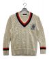 POLO RALPH LAUREN（ポロ・ラルフローレン）の古着「Shield-patch Cricket Sweater」｜アイボリー