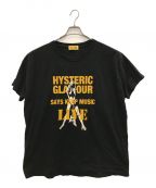 Hysteric Glamourヒステリックグラマー）の古着「KEEP MUSIC オーバーサイズTシャツ」｜ブラック