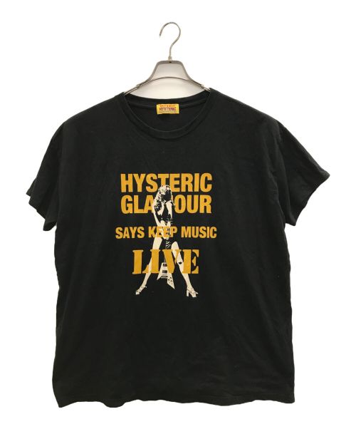 Hysteric Glamour（ヒステリックグラマー）Hysteric Glamour (ヒステリックグラマー) KEEP MUSIC オーバーサイズTシャツ ブラック サイズ:Freeの古着・服飾アイテム