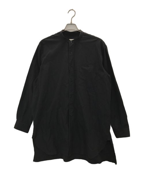 COMOLI（コモリ）COMOLI (コモリ) BAND COLLAR SHIRT バンドカラーシャツ ブラック サイズ:3の古着・服飾アイテム