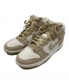 NIKEナイキ）の古着「Nike Dunk High Tan Suede White」｜ベージュ