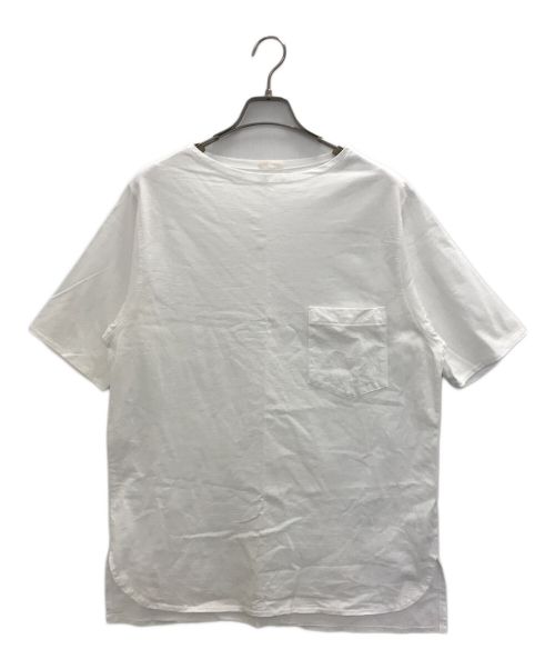 COMOLI（コモリ）COMOLI (コモリ) ボートネックポケットTシャツ ホワイト サイズ:2の古着・服飾アイテム