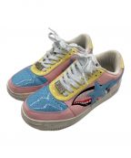 BAPESTAベイプスタ）の古着「SHARK BAPE STA  LOW」｜ピンク×ブルー