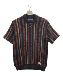 WACKO MARIA（ワコマリア）の古着「24SS STRIPED JACQUARD SUMMER KNIT POLO SHIRT」｜ブラウン