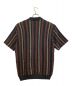 WACKO MARIA (ワコマリア) 24SS STRIPED JACQUARD SUMMER KNIT POLO SHIRT ブラウン サイズ:M：23000円