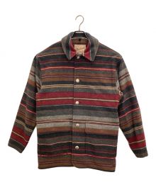 WOOLRICH（ウールリッチ）の古着「80'sコンチョボタンウールジャケット」｜グレー×レッド