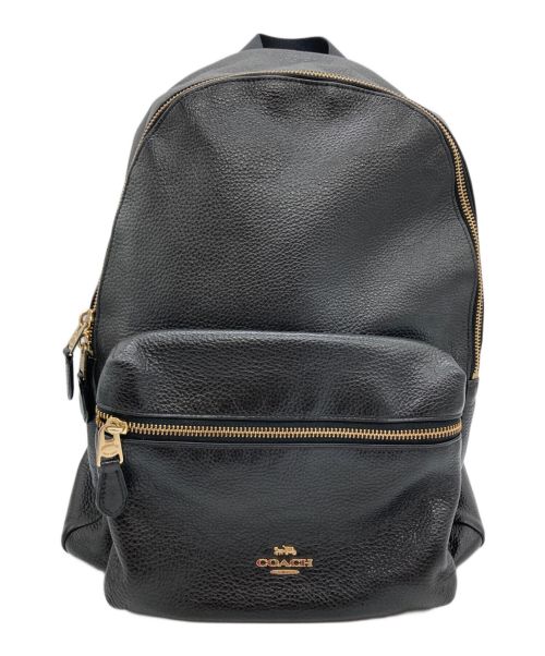 COACH（コーチ）COACH (コーチ) レザーリュック ブラックの古着・服飾アイテム