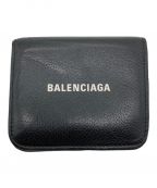 BALENCIAGAバレンシアガ）の古着「レザーコンパクトウォレット」｜ブラック