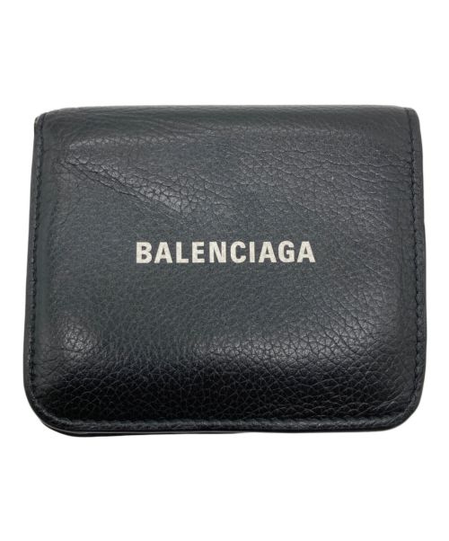 BALENCIAGA（バレンシアガ）BALENCIAGA (バレンシアガ) レザーコンパクトウォレット ブラックの古着・服飾アイテム