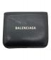 BALENCIAGA（バレンシアガ）の古着「レザーコンパクトウォレット」｜ブラック