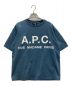 A.P.C.（アーペーセー）の古着「別注 フロント ビッグ ロゴ オーバーサイズ Tシャツ」｜ブルー