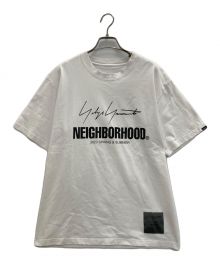 YOHJI YAMAMOTO×NEIGHBORHOOD（ヨウジヤマモト×ネイバーフッド）の古着「ロゴプリントTシャツ」｜ホワイト