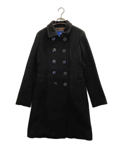 BURBERRY BLUE LABEL（バーバリーブルーレーベル）BURBERRY BLUE LABEL (バーバリーブルーレーベル) ダブルコート ブラック サイズ:40の古着・服飾アイテム