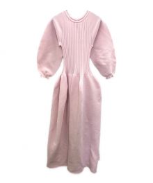 CFCL（シーエフシーエル）の古着「POTTERY LONG PUFF SLEEVE DRESS」｜ピンク