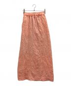 MAISON SPECIALメゾンスペシャル）の古着「Washer Pleats Maxi Skirt」｜ピンク