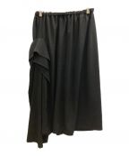 Y'sワイズ）の古着「GATHERED SKIRT」｜ブラック