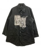 LIMI feu×河村康輔リミフゥ×）の古着「PHOTO COLLAGE PRINT SHIRT」｜ブラック