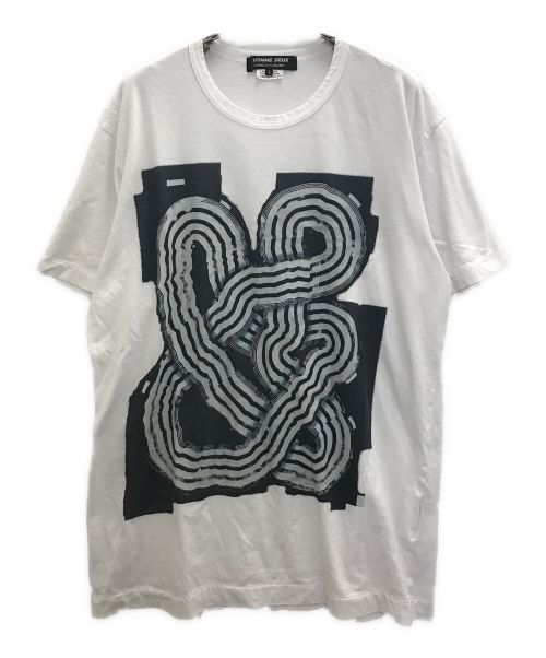 COMME des GARCONS HOMME DEUX（コムデギャルソン オム ドゥ）COMME des GARCONS HOMME DEUX (コムデギャルソン オム ドゥ) アブストラクトパターンtシャツ ホワイト サイズ:Ｌの古着・服飾アイテム