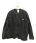 DANTON（ダントン）の古着「FLEECE COLLARLESS JACKET」｜グレー