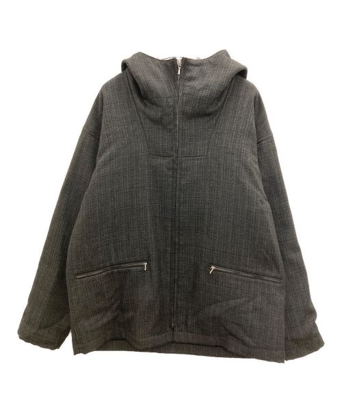 AURALEE（オーラリー）AURALEE (オーラリー) BLUEFACED WOOL DOUBLE CLOTH ZIP HOODIE グレー サイズ:3の古着・服飾アイテム