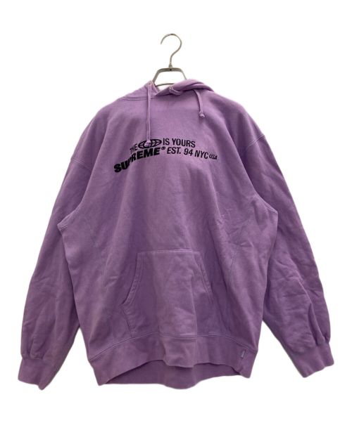 SUPREME（シュプリーム）Supreme (シュプリーム) World Is Yours Hooded Sweatshirt パープル サイズ:Lの古着・服飾アイテム