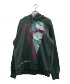 UNDERCOVER×VALENTINOアンダーカバー×ヴァレンティノ）の古着「UFO V FACE PRINT HOODIE」｜グリーン