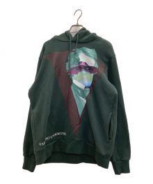 UNDERCOVER×VALENTINO（アンダーカバー×ヴァレンティノ）の古着「UFO V FACE PRINT HOODIE」｜グリーン