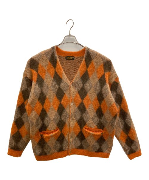 JOURNAL STANDARD（ジャーナル スタンダード）JOURNAL STANDARD (ジャーナル スタンダード) 5G KID-MOHAIR WJQ RETRO ARGYLE C/D オレンジ サイズ:Lの古着・服飾アイテム