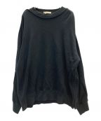 YOKEヨーク）の古着「OVERSIZED PIPING SWEAT SHIRT」｜ブラック