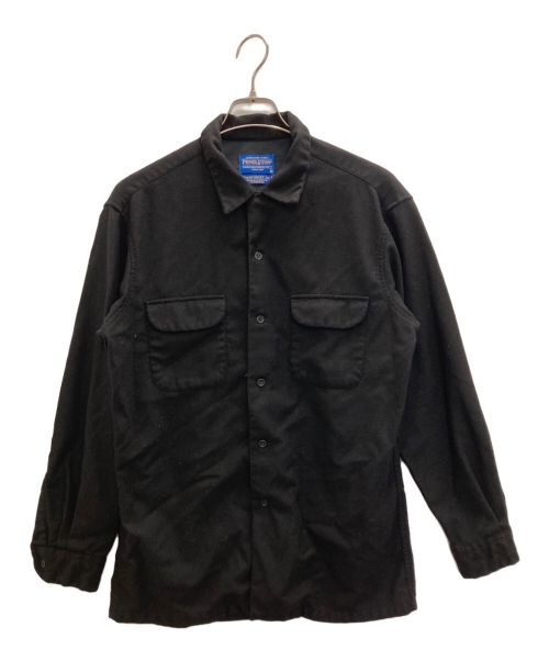 PENDLETON（ペンドルトン）PENDLETON (ペンドルトン) BOARD SHIRT ウールオープンカラーシャツ ブラック サイズ:Mの古着・服飾アイテム