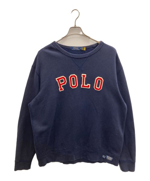 POLO RALPH LAUREN（ポロ・ラルフローレン）POLO RALPH LAUREN (ポロ・ラルフローレン) ロゴスウェット ネイビー サイズ:XLの古着・服飾アイテム