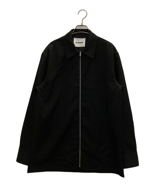 JIL SANDER（ジルサンダー）JIL SANDER (ジルサンダー) 23AW ジップシャツジャケット ブラック サイズ:39の古着・服飾アイテム