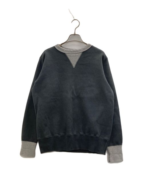 HINOYA（ヒノヤ）HINOYA (ヒノヤ) CREW NECK 2-TONE SWEAT SHIRT グレー サイズ:38の古着・服飾アイテム