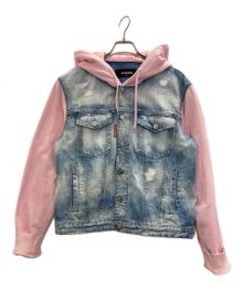 DSQUARED2（ディースクエアード）の古着「PASTEL SKY DAN JACKET」｜インディゴ×ピンク