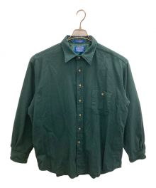 PENDLETON（ペンドルトン）の古着「エルボーパッチウールシャツ」｜グリーン